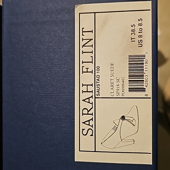 Sarah Flint Saustad 100 Claret Suede Size 38.5 - Picture 6 of 6